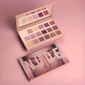 huda beauty nude eyeshadow palette (18 colors eyeshadow palette)huda beauty nude eyeshadow palette – 18 highly pigmented nude shades for every skin tone discover the ultimate nude eyeshadow collection with the huda beauty nude eyeshadow palette. designed to enhance your natural beauty, this palette features 18 richly pigmented shades in a mix of buttery mattes, shimmer infused tones, reflective duo chromes, and multi dimensional glitters. perfect for creating soft, everyday looks or bold, glamorous styles, this palette offers endless creativity for every makeup lover. each shade is formulated with intense color payoff and smooth, blendable texture, ensuring effortless application and long lasting wear that won’t crease or fade. with its universally flattering nude tones, this palette complements all skin types and undertones, making it an essential addition to your beauty collection. key features: 🌸 18 versatile shades: includes matte, shimmer, duo chrome, and glitter finishes. 💖 rich pigmentation: high intensity color with smooth, blendable textures. ⏳ long lasting formula: stay all day wear with no creasing or fading. 🌈 universal nudes: designed to suit every skin tone beautifully. 💫 endless looks: create natural daytime styles or bold evening glam with ea