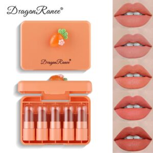 Home 5 Pcs Dragon Ranee Carrot Mini Lipstick Set