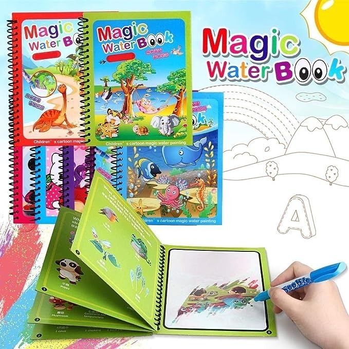 magic water coloring book for kids – reusable drawing & painting fun (random colors & designs) magic water coloring book for kids – reusable drawing & painting fun (random colors & designs)