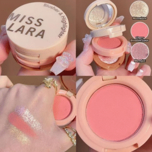 miss lara 3 in 1 blush palette – highlighter, contour & blush in one, fine smooth texture, rich color, long lasting makeup