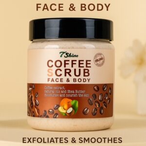 coffee face & body scrub | 550g xl size | exfoliating & brightening skin treatment