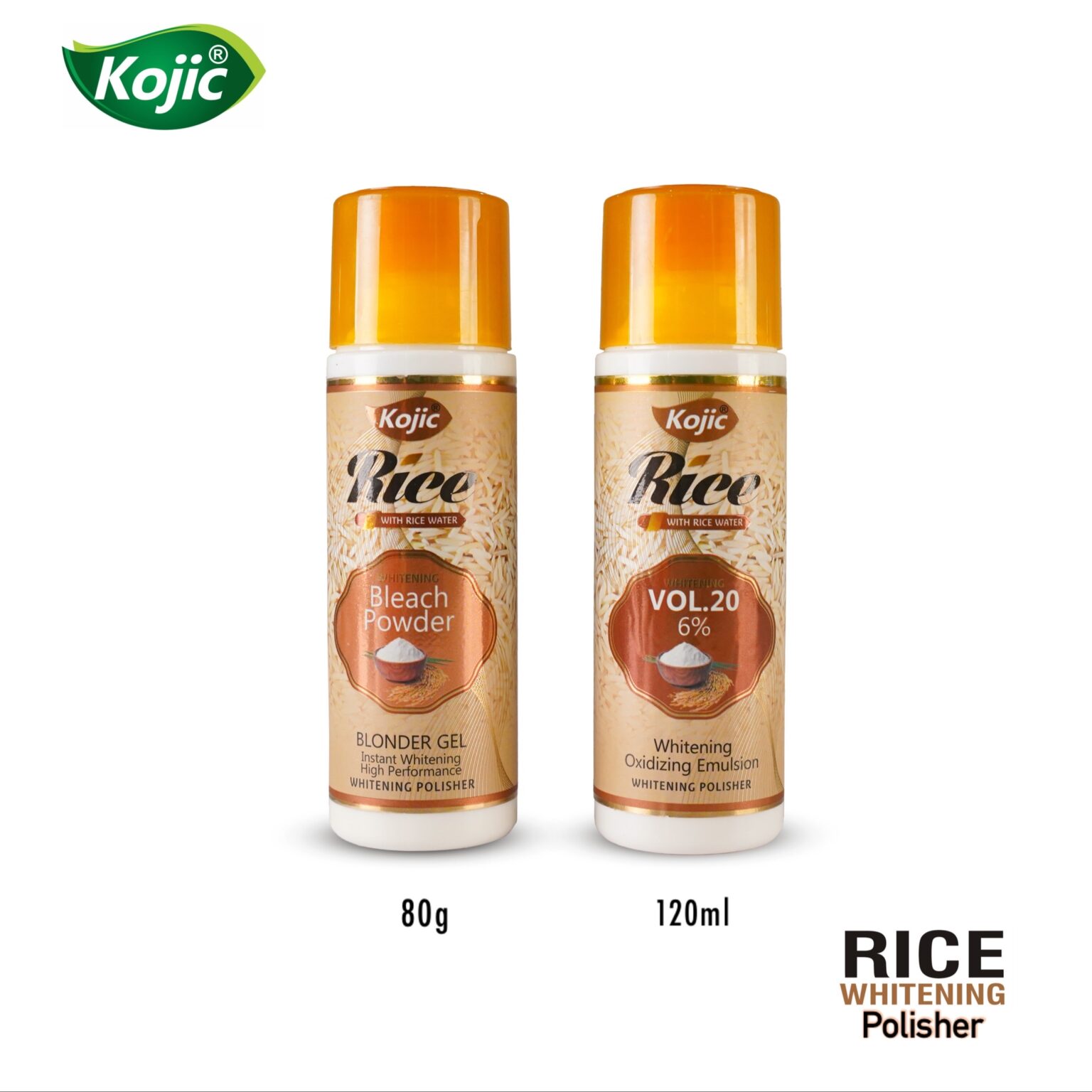 kojic rice skin polisher vol 20 + blonder gel | whitening skin polish kit kojic rice skin polisher vol 20 + blonder gel | whitening skin polish kit