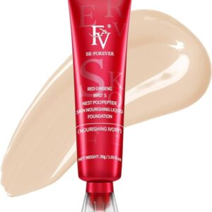 fv foundation waterproof 30g ivory | medium coverage, oil free & long lasting matte forever liquid makeup foundatio