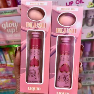 2 in 1 blush & blender deal – dual action makeup essential for effortless application (pink)